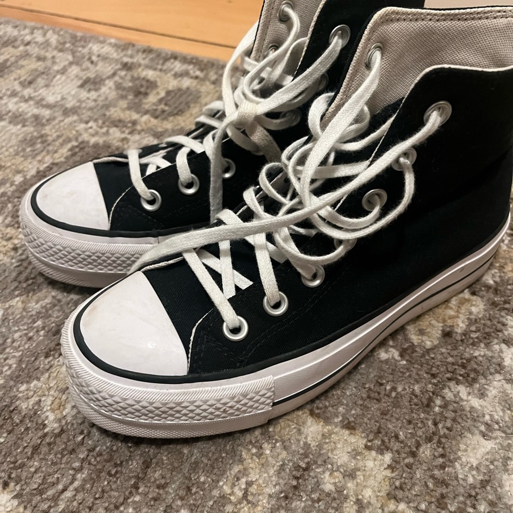 Converse Black and White High-Top Sneakers